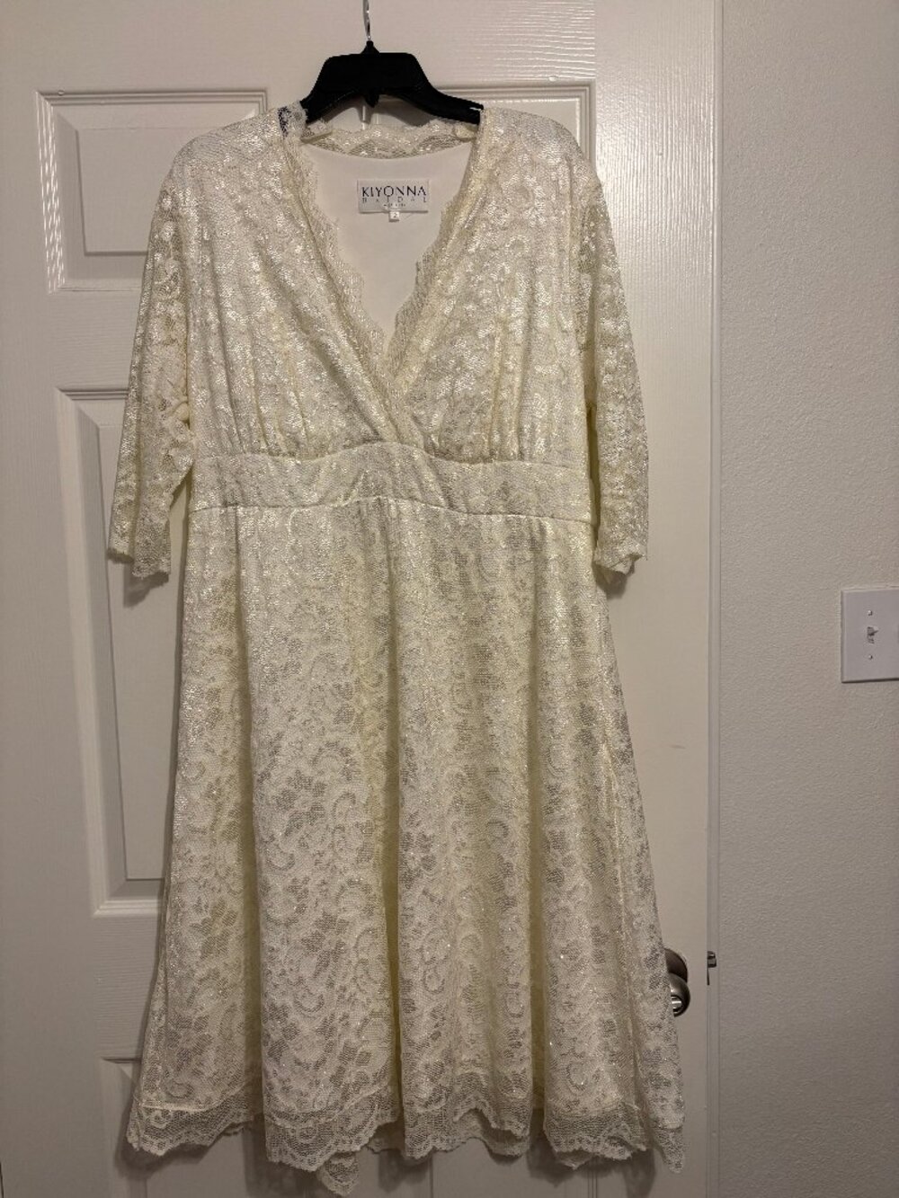 Sparkling Wedding Dress (off white)- Kiyonna Bridal